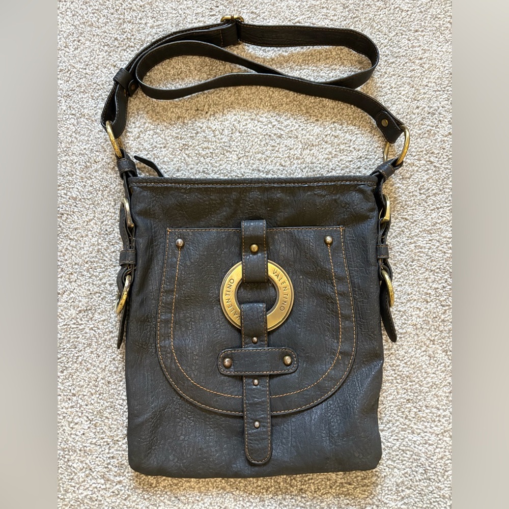 Valentino By Serendipity Valentino Soft Black Leather Crossbody Bag